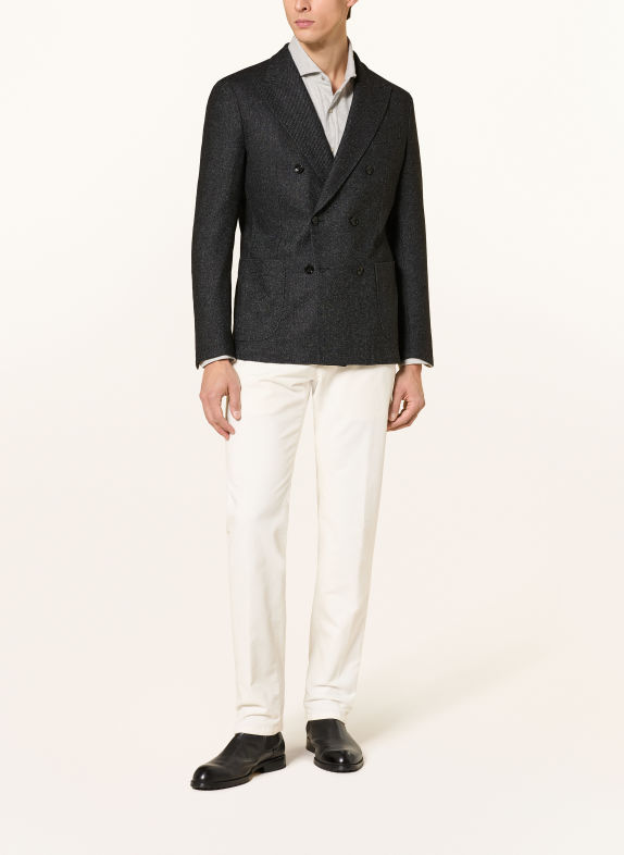 windsor. Sako SALINO Extra Slim Fit TMAVĚ ŠEDÁ / SVĚTLE ŠEDÁ
