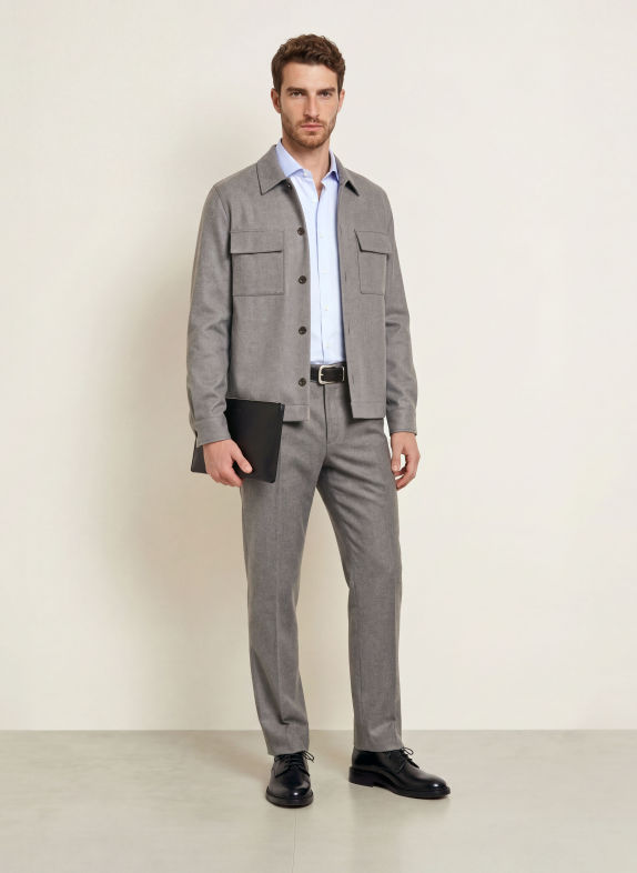 windsor. Marynarka LAVORO2 Slim Fit SZARY