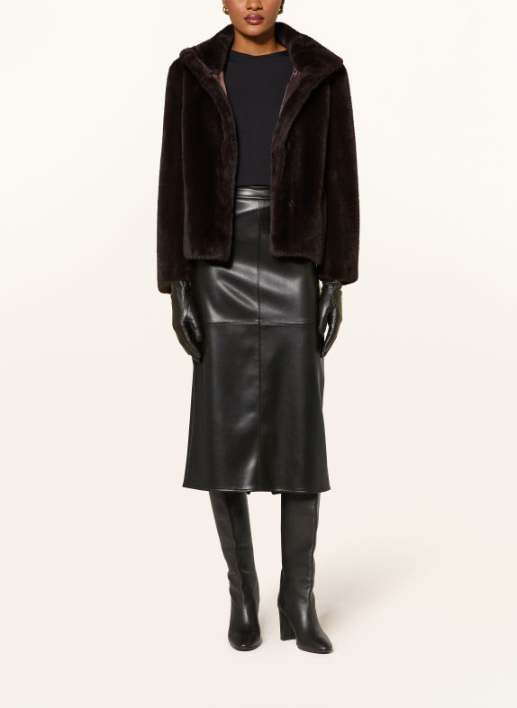 S Max Mara Kunstbontjas CREA MARRON FONCÉ