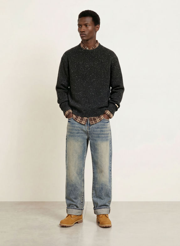 BLKVIS NEP Sweater BLACK / WHITE