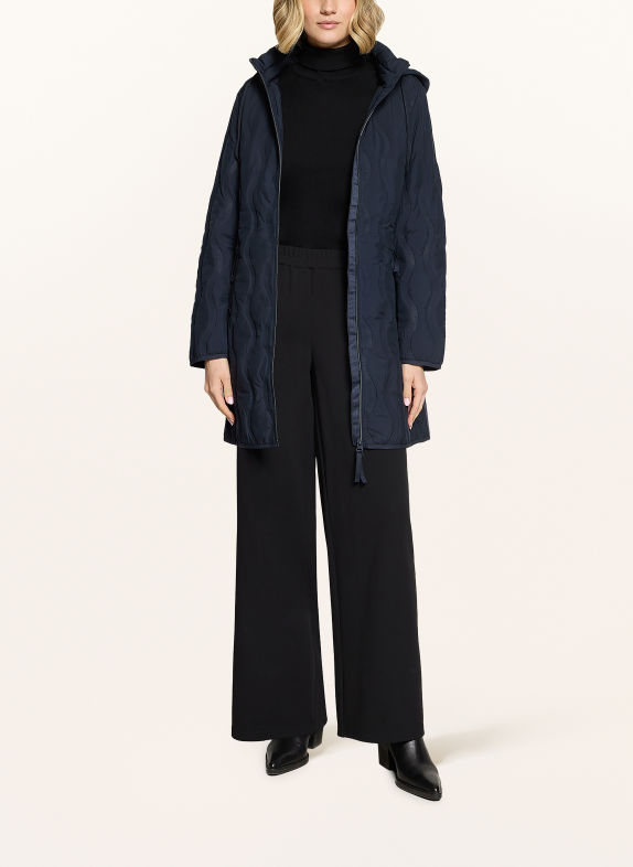 Betty Barclay Quilted coat with a detachable hood DARK BLUE