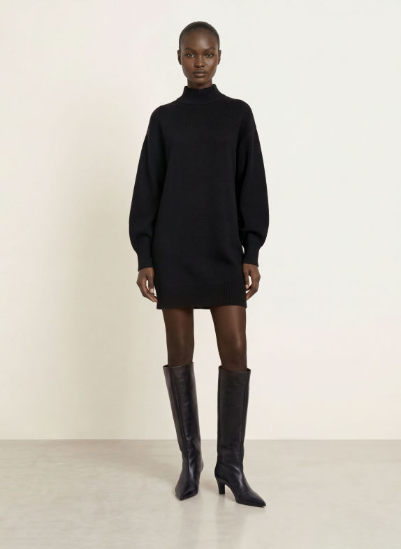 HUGO SORELLENY Knit Dress BLACK