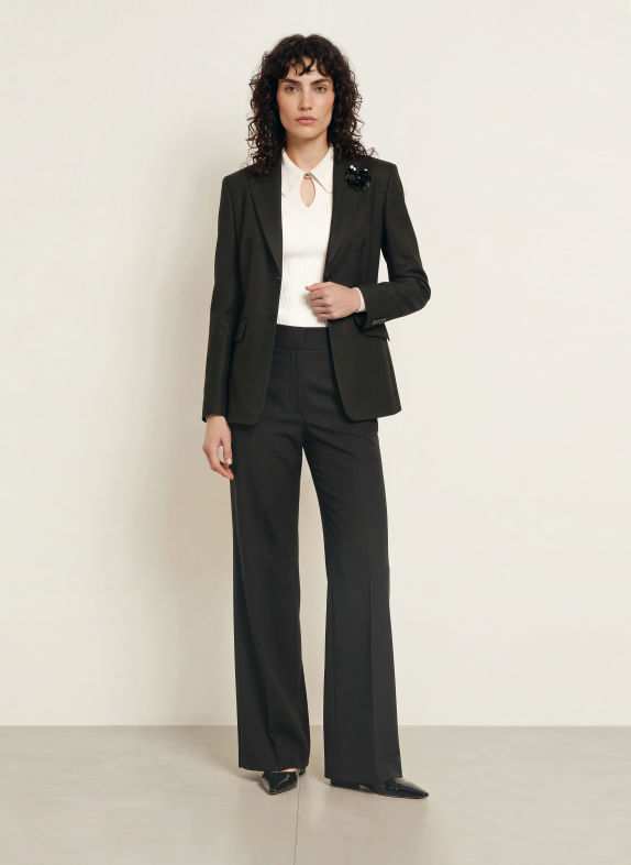 HUGO Blazer ASMALLA mit Glitzergarn SCHWARZ