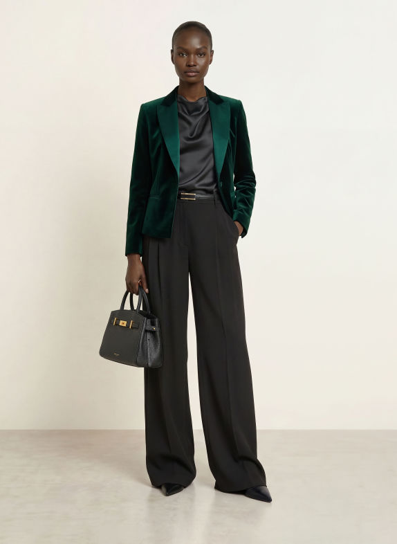 Max Mara STUDIO Blazer en velours FILANTE GROEN