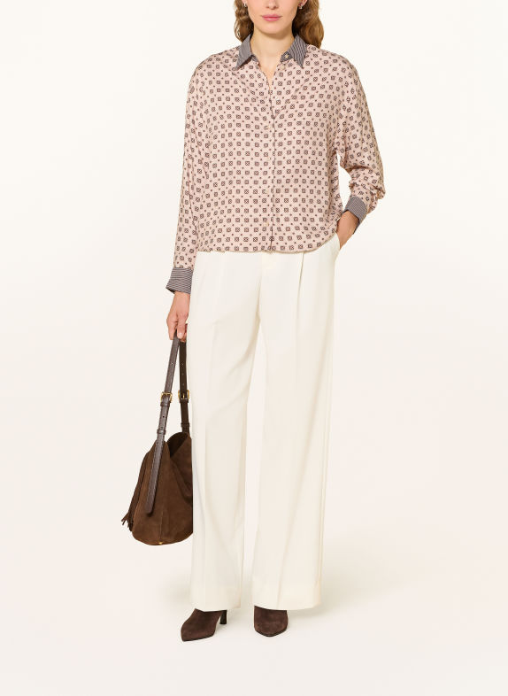 Emily VAN DEN BERGH Shirt blouse PINK / BROWN / WHITE