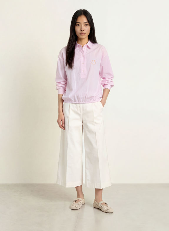 Emily VAN DEN BERGH Blusenshirt ROSA / WEISS
