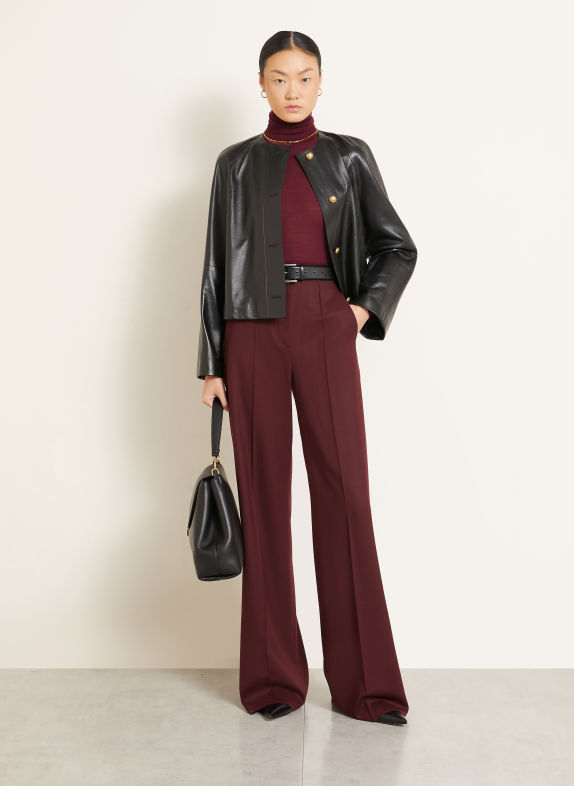 Max Mara Pull à col roulé SALUTO ROUGE FONCÉ