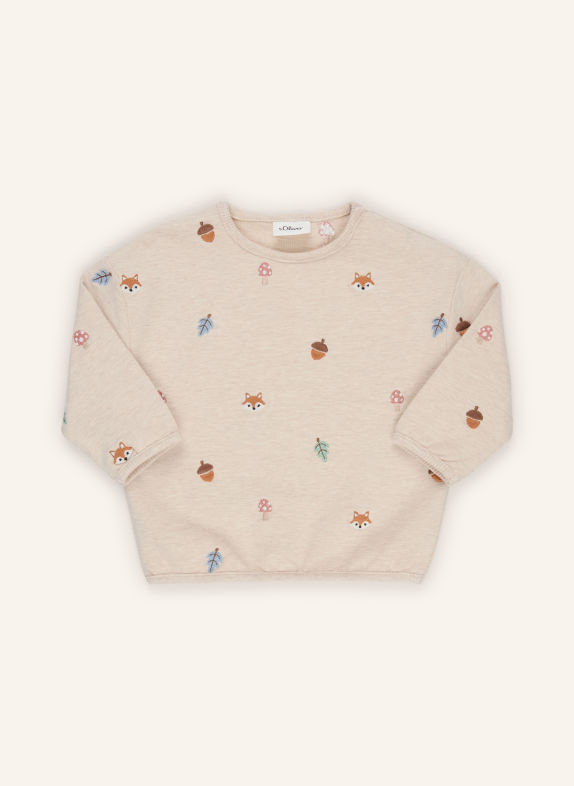 s.Oliver RED Sweatshirt CRÈME / BRUIN / MINT