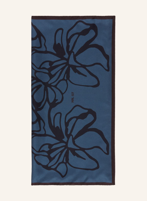 NN.07 zijden sjaal BLAUW / ZWART