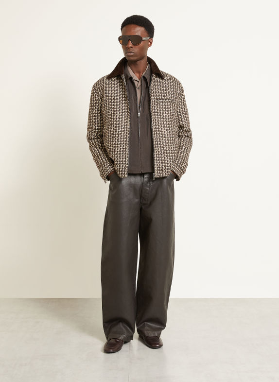 DOLCE & GABBANA Overjacket DUNKELBRAUN / BEIGE