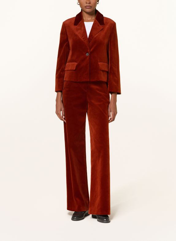 windsor. Fluwelen blazer DONKERROOD