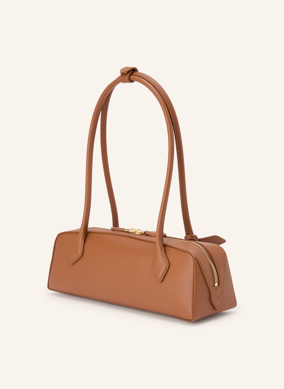 ALAÏA Schultertasche LE TECKEL MEDIUM COGNAC
