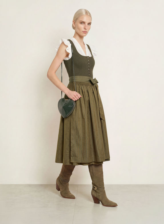 Hammerschmid Dirndl KOFLERSEE VERDE ÎNCHIS / ALBASTRU-CENUȘIU / NEGRU