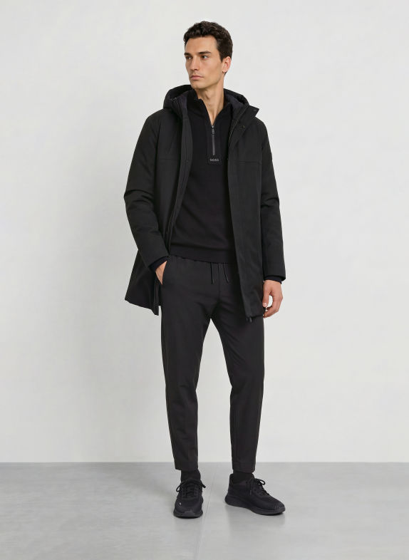 BOSS Parka HEXATECH ČERNÁ