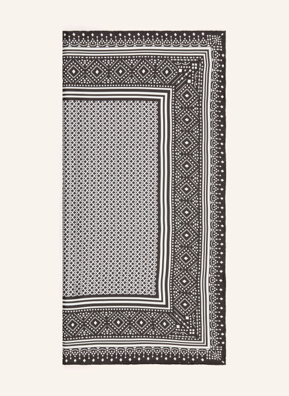 windsor. Foulard en soie NOIR / BLANC