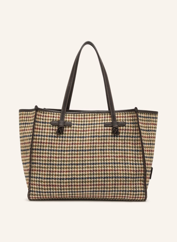 GIANNI CHIARINI Shoppers MARCELLA met Pouch CRÈME / MARRON FONCÉ / KAKI