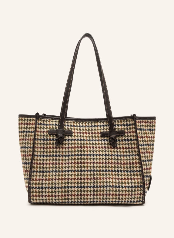 GIANNI CHIARINI Shopper MARCELLA LARGE mit Pouch BEIGE / SILBER / DUNKELBRAUN