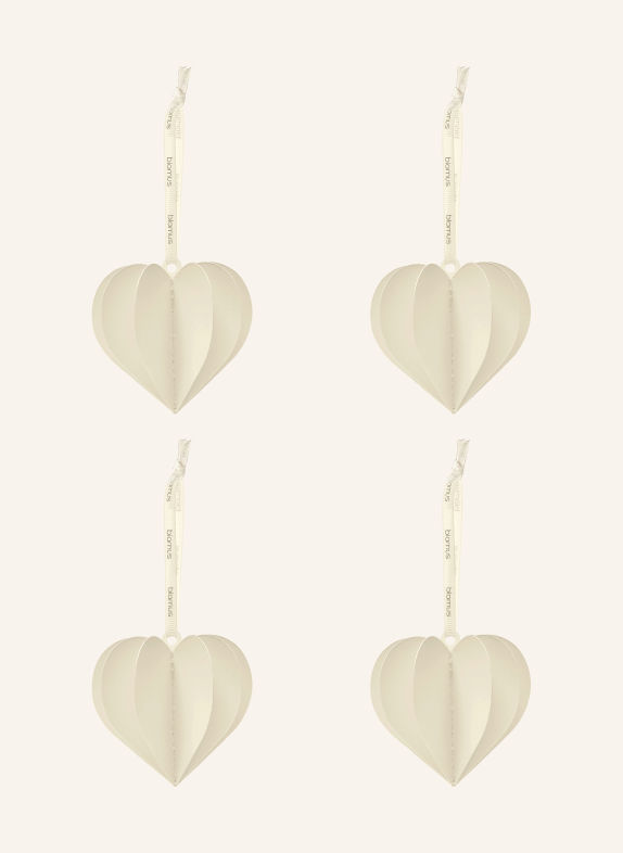 blomus 4er-Set Dekoanhänger KAZARY CREME