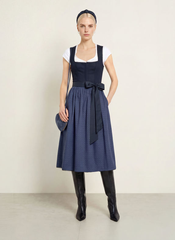 ALISSA BY KINGA MATHE Dirndl ALEA din in ALBASTRU ÎNCHIS