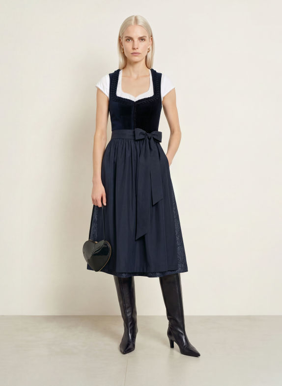 ALISSA BY KINGA MATHE Dirndl TARA DUNKELBLAU / GRAU