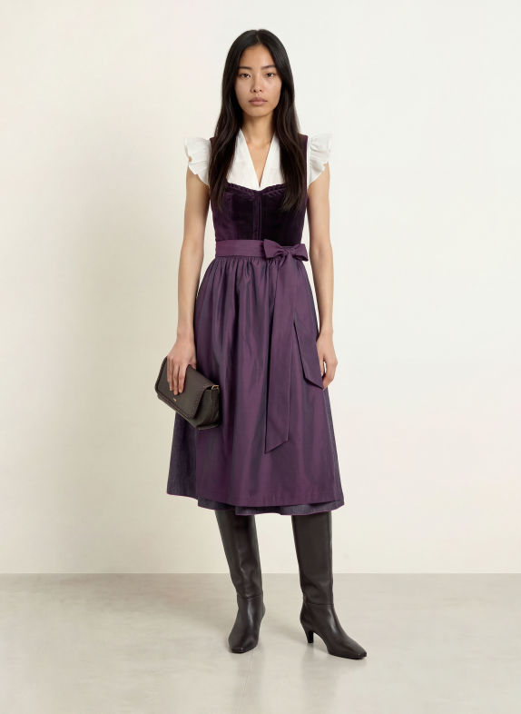 ALISSA BY KINGA MATHE Dirndl TARA DUNKELLILA / ROSÉ / BLAUGRAU
