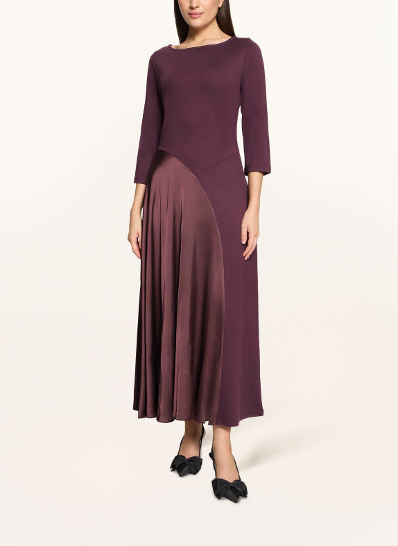 CARTOON Robe en mélange de matières à manches 3/4 LILAS FONCÉ