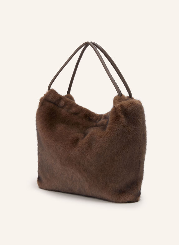 STUDIO AR Shoppers ALEXI van kunstbont MARRON FONCÉ