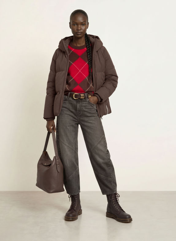 IQ STUDIO Steppjacke BRAUN