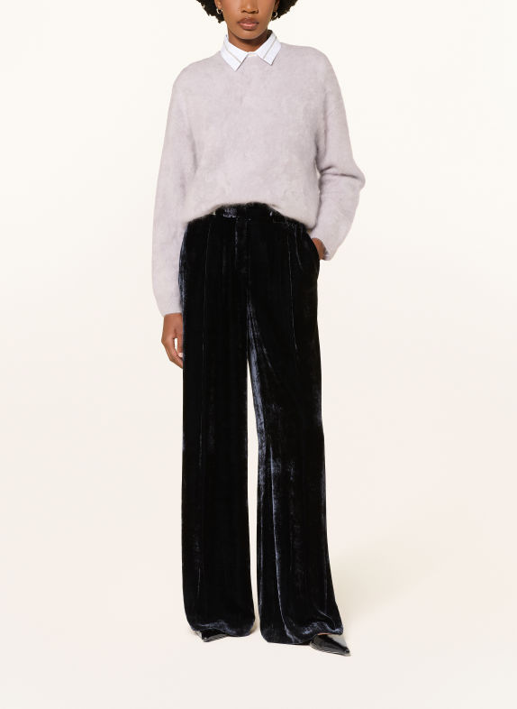 PESERICO Marlene-broek van fluweel DONKERBLAUW