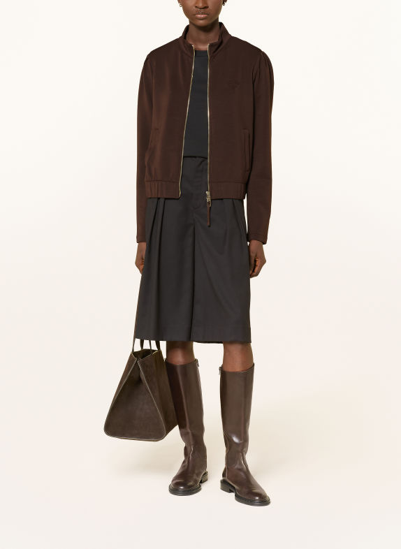 JOOP! TENLEY Zip-up sweatshirt DARK BROWN