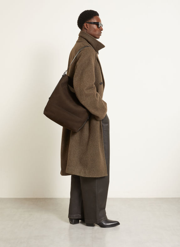 LEMAIRE Schoudertas MARRON FONCÉ / ZILVER / ZWART