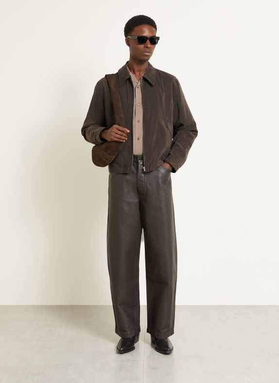 LEMAIRE Blouson mit Seide DUNKELBRAUN