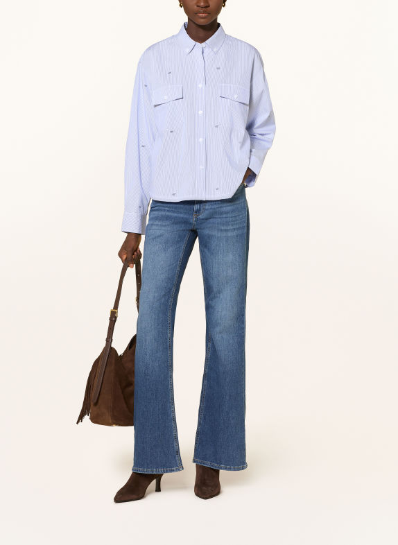 JOOP! JEANS Chemisier BLAKELY BLEU CLAIR / BLANC