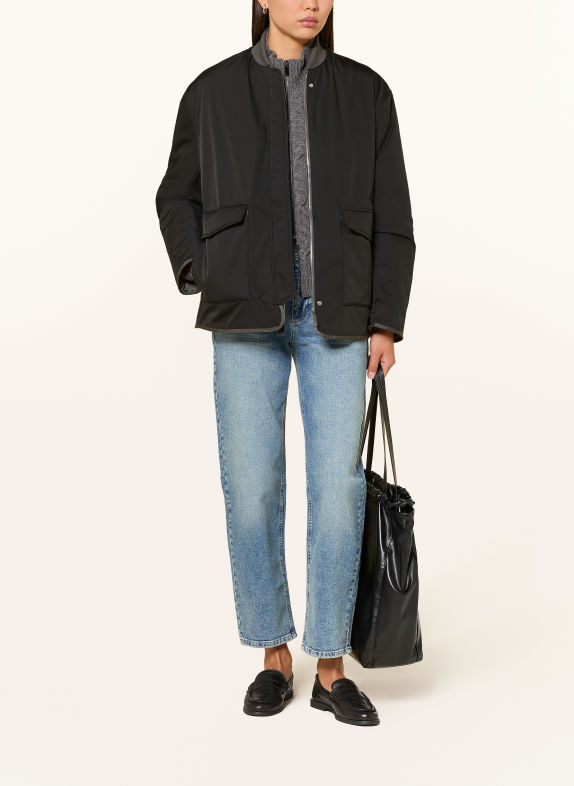 OPUS HEVON Reversible Quilted Jacket DARK GRAY / GRAY