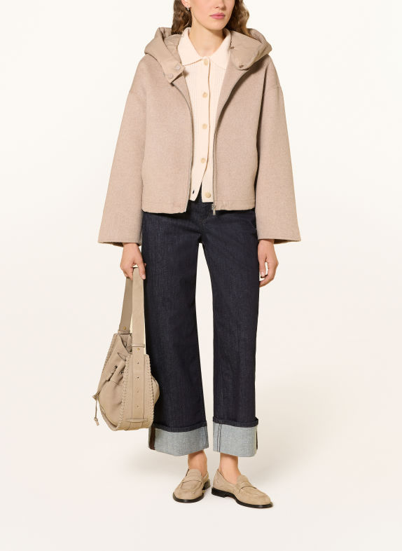 OPUS Blouson met afneembare capuchon BEIGE