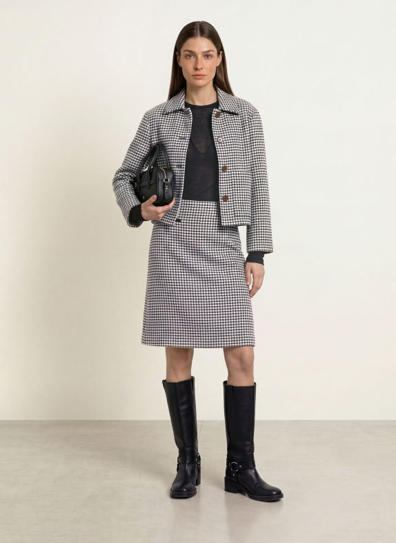 pamela henson Rok PHHALLA BEIGE / DONKERBLAUW / ZWART