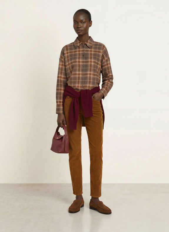 pamela henson Kordové kalhoty DR3 deer  toffee