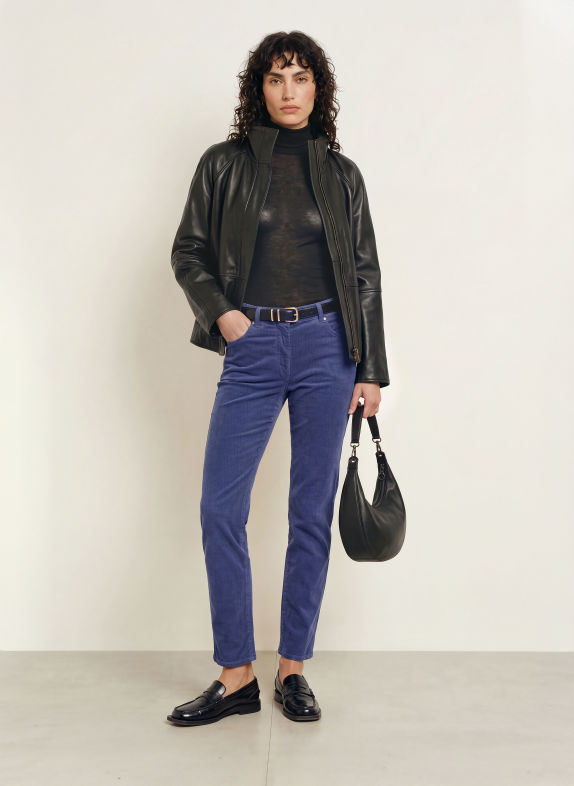 pamela henson Kordové kalhoty CB1 cobalt royal