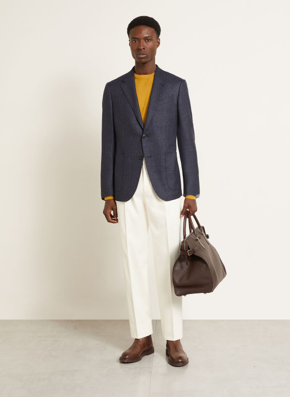 ZEGNA Veston coupe classique BLEU FONCÉ