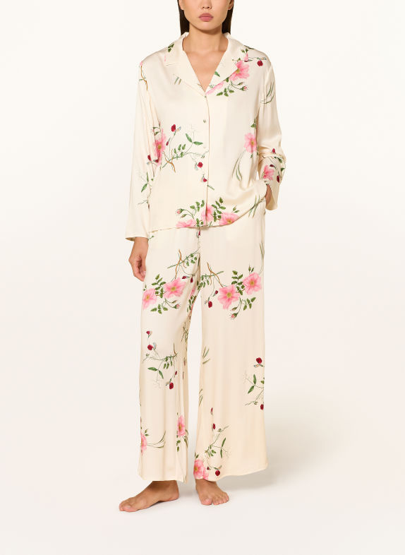ESSENZA Pyjamabroek IDA MAREN CRÈME / ROZE / GROEN