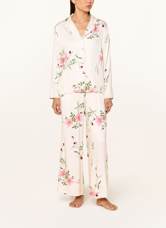 ESSENZA Haut de pyjama ELODIE MAREN CRÈME / ROSE / VERT