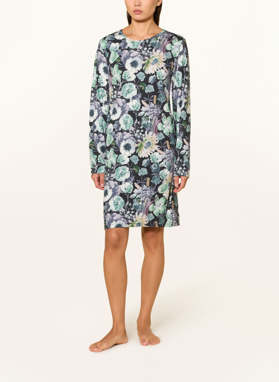 ESSENZA Chemise de nuit EMMY VIOLESTA BLEU FONCÉ / VERT CLAIR / VERT