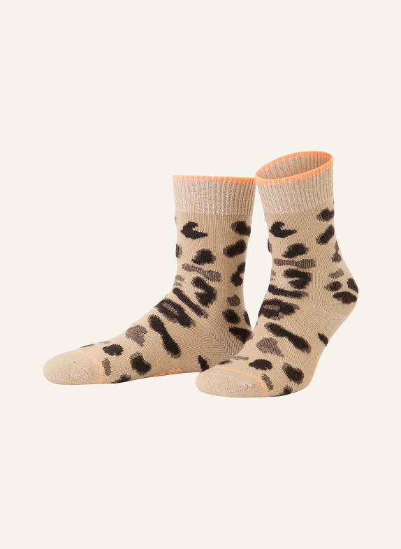 UNIO Sokken LEO CASHMERE BEIGE / MARRON FONCÉ / BRUIN