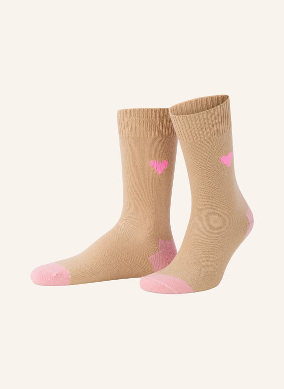 UNIO Socken AMORE CASHMERE BEIGE / ROSA