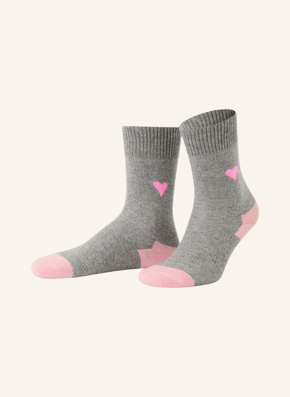 UNIO Șosete AMORE CASHMERE GRI / ROZ / ROZ NEON