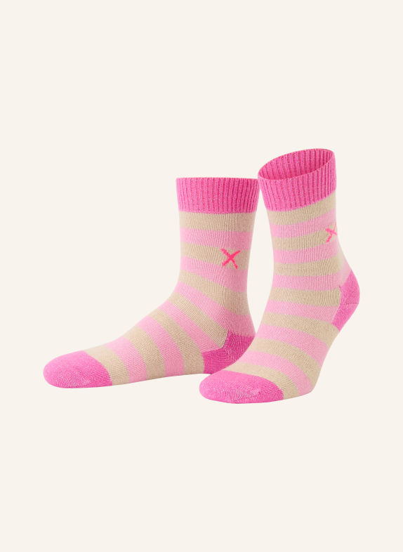 UNIO Șosete COSY GLITZI cu fire strălucitoare ROZ / ROZ / BEJ