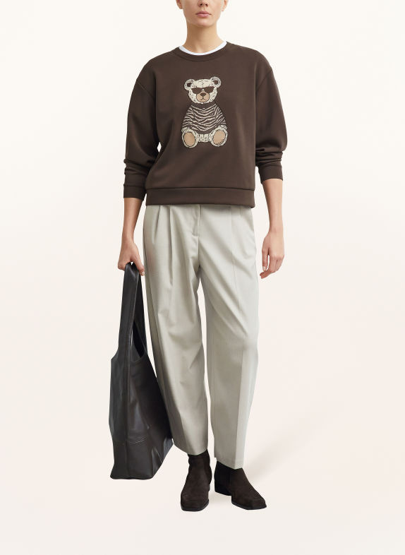 comma Sweatshirt DUNKELBRAUN