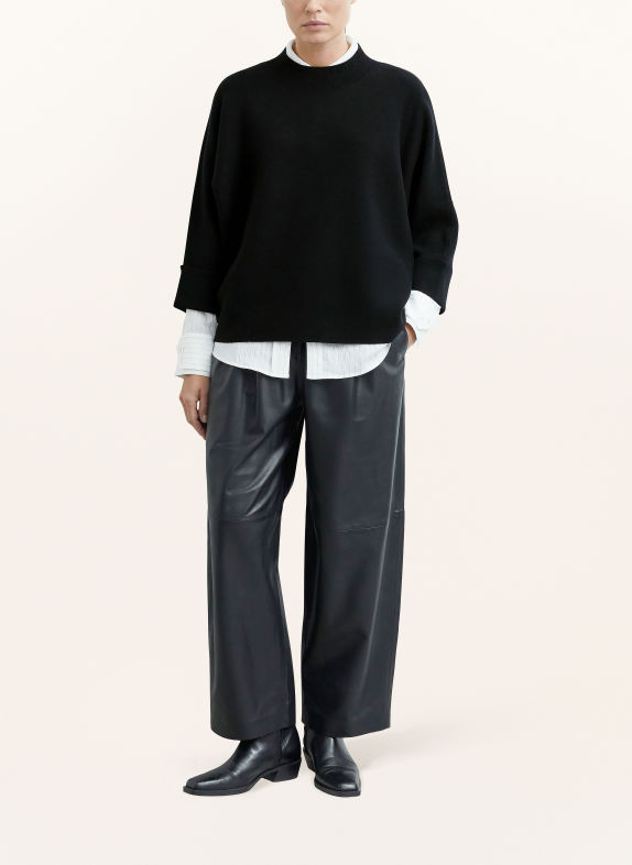 COMMA Sweater with 3/4-length sleeves BLACK