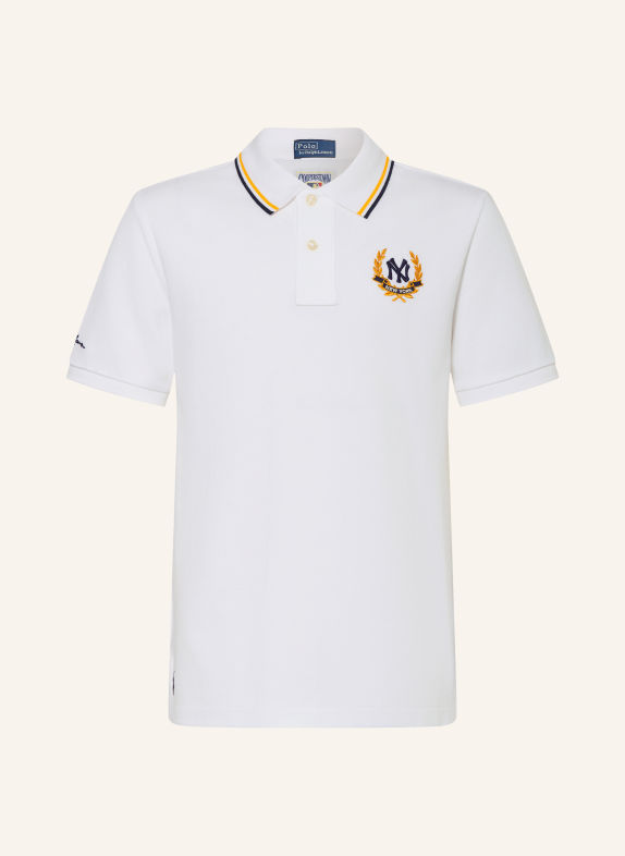 POLO RALPH LAUREN Tricou polo din țesătură piqué ALB / GALBEN ÎNCHIS / ALBASTRU ÎNCHIS
