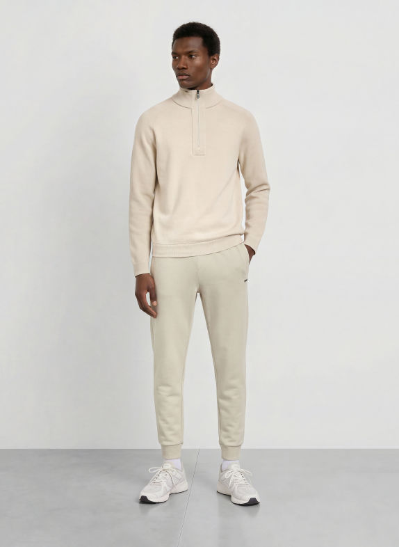 BOSS Trainingsbroek UNION HADIKO BEIGE